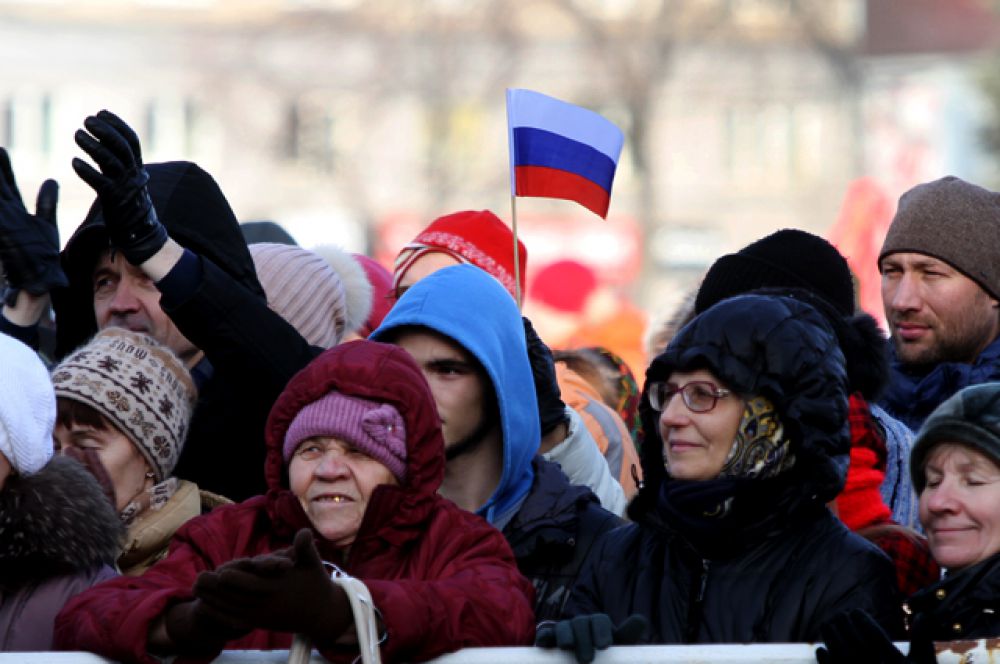 В выходной день, 4 ноября, толпы сибиряков вышли на улицы города. 