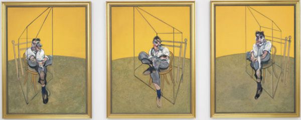 «Три наброска к портрету Люсьена Фрейда — триптих», Фрэнсис Бэкон. Год создания: 1969. Дата продажи: 12 ноября 2013 года. Цена 142,4 млн. долларов.