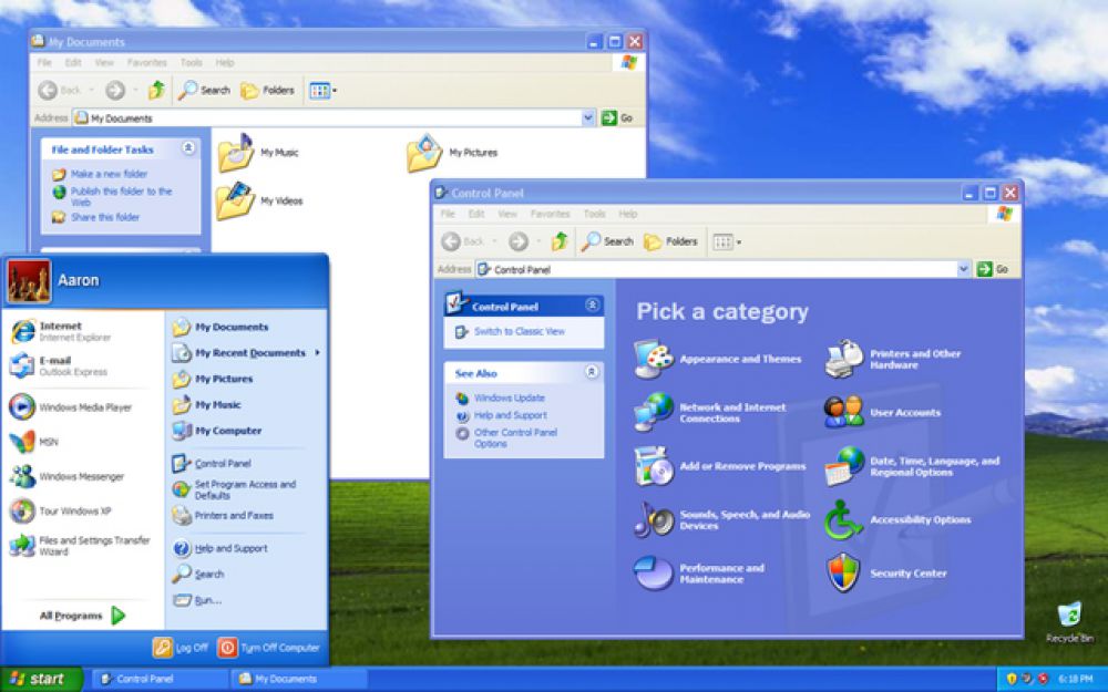 Windows XP была выпущена в 2001 году и получила совершенно новый пользовательский интерфейс, который значительно отличался от ставшего уже привычным интерфейса предыдущих версий. Впоследствии эта ОС стала самой популярной на долгие годы.