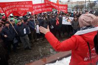 В Омске дальнобойщики организуют пикет против системы «Платон». 