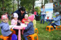 Детская площадка в Чкаловском посёлке радует всех ребят.