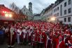 Встреча Санта-Клаусов в городе Ауэрбах, Германия