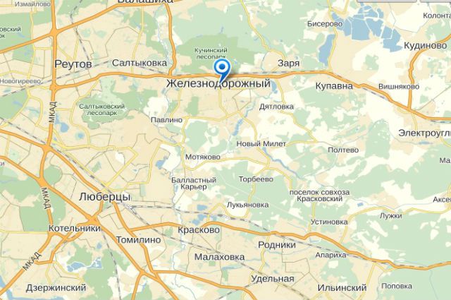 Карта купавны московской