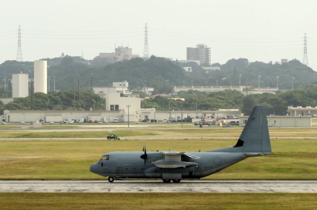Современная база ВВС США Кадена в префектуре Окинава