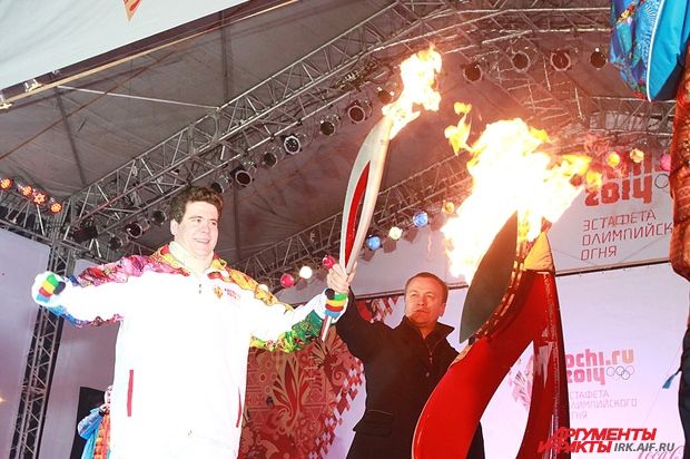 Церемония зажжения Чаши, подаренной городу «Ингосстрахом», стала кульминацией Эстафеты Олимпийского огня в Иркутской области