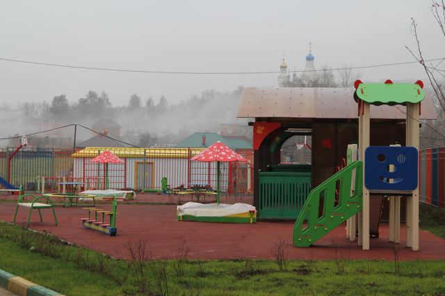 Игровая площадка нового детского сада на улице Хворостухина