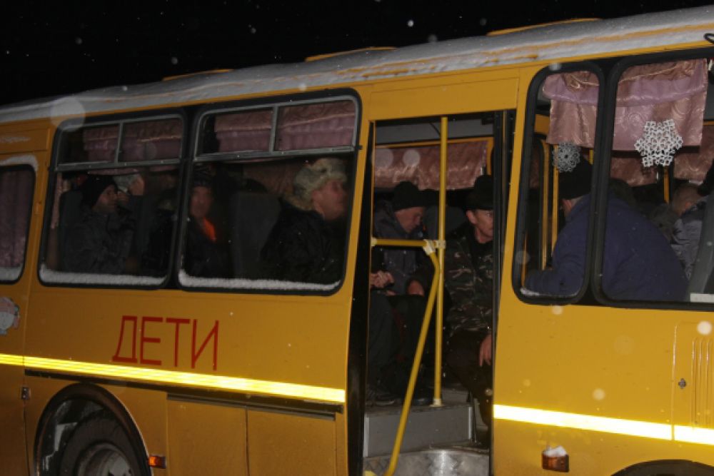 Автобус с пациентами психоневрологического диспансера.