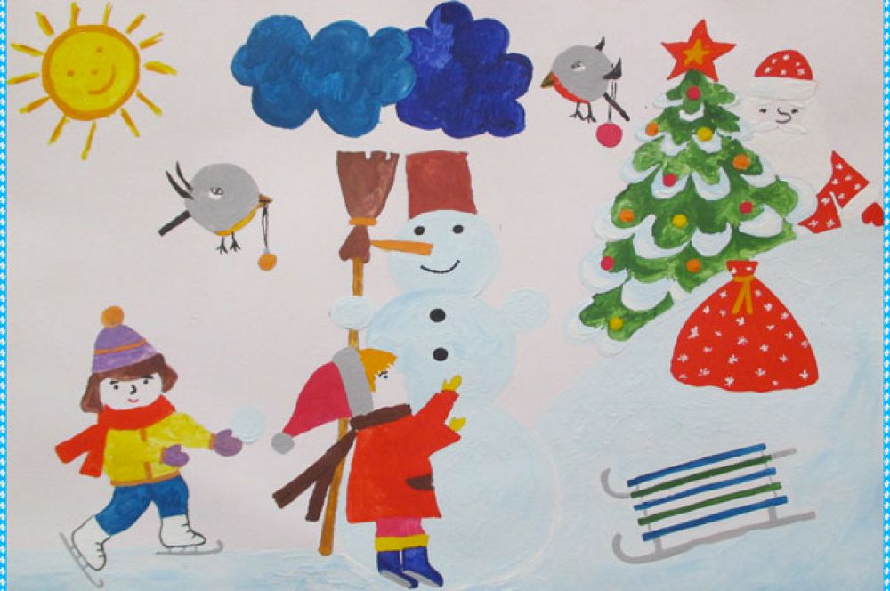 Участник №11. Доскалюк Кира, 6 лет: Люблю лепить снеговика И Новый год встречать! На санках или на коньках Кататься – не скучать!