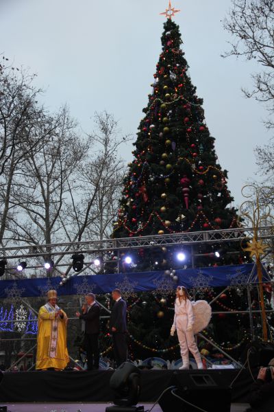 Открытие новогодней елки в Николаеве