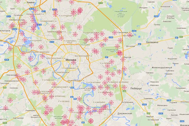 Карта москвы инфографика