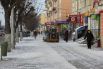 Рязань. Коммунальные службы расчищают улицы от выпавшего снега.