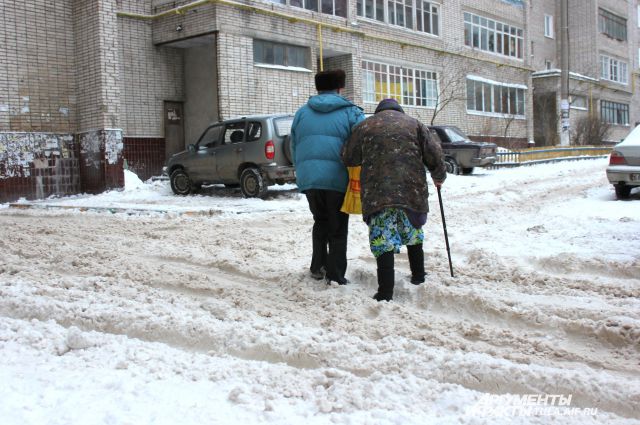 Последствия снегопада в Тульской области.
