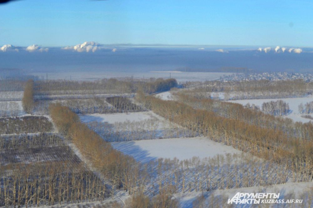 Свысока становится видно, как красиво и аккуратно разделены наши поля.