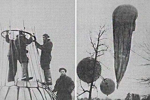 Подготовка к запусту стратостата «Осоавиахим-1», 1934 год.