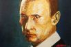 На одной из его работ изображён Владимир Путин.