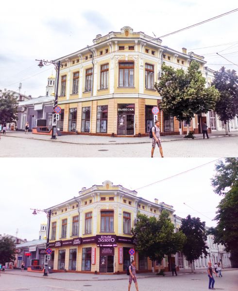 Фасады центральной части города. До и после.