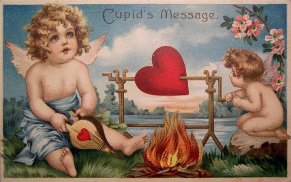 В XVIII веке валентинки, украшенные сердцами и Купидонами распространились по всей Европе