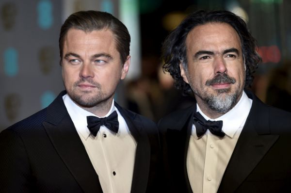 Леонардо Ди Каприо, номинированный на лучшую мужскую роль («Выживший»), и режиссёр фильма Алехандро Гонсалес Иньярриту.