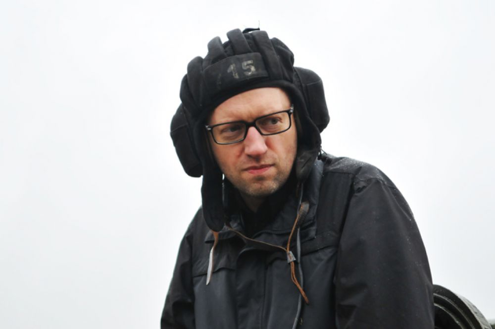 Премьер-министр Украины Арсений Яценюк посетил Международный центр миротворчества и безопасности Академии Сухопутных войск на Яворовском полигоне во Львовской области, 21 октября 2014 год.