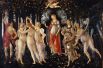 Боттичелли посещал Платоновскую академию Лоренцо Великолепного, где попал под влияние неоплатонизма, что нашло отражение в его картинах светской тематики. Самое известное и самое загадочное произведение Боттичелли того периода — «Весна» (Primavera) (1482). 