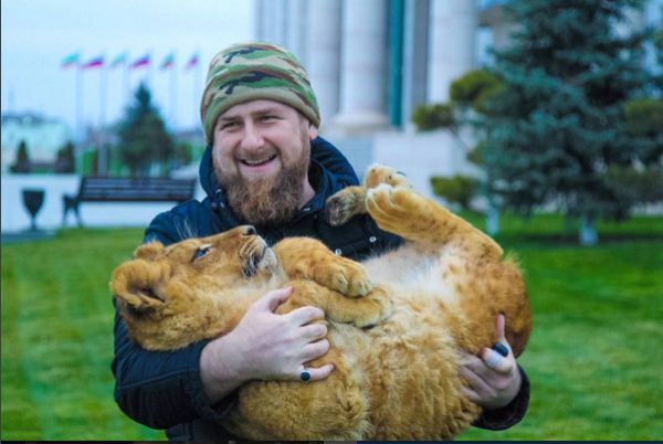 Рамзан Кадыров поделился в соцсетях фотографией, где он держит на руках львенка. Фото собрало почти 46 тысяч лайков.