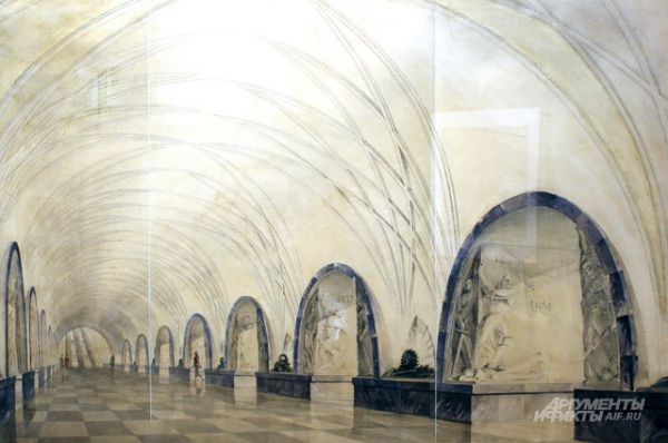 Проект станции метро «Площадь Революции». 1935 год