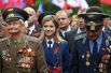 Наталья Поклонская во время празднования Дня Победы в Симферополе, 9 мая 2014 года.