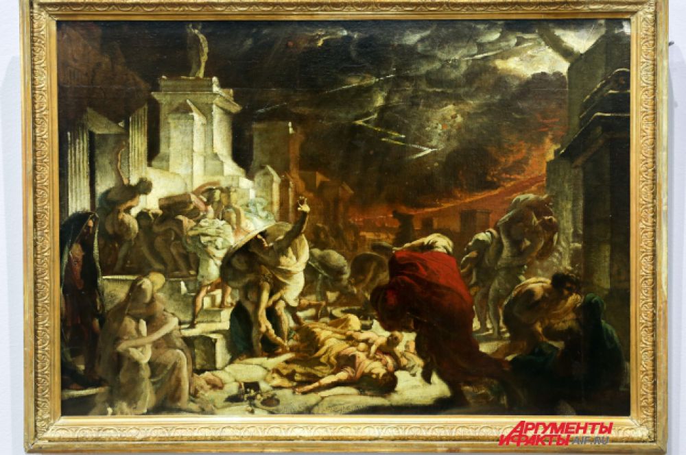 Первоначальный эскиз картины "Последний день Помпеи".