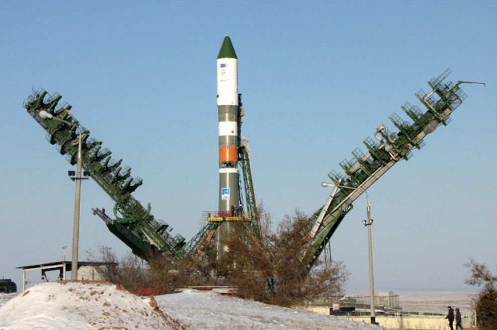 Несколько минут до запуска ракетоносителя «Прогресс М-25М»