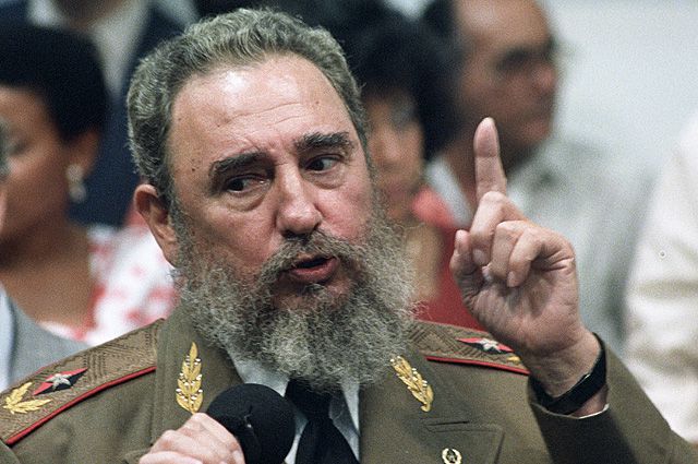 Первый секретарь ЦК Компартии Кубы, Председатель Государственного совета и Совета Министров Республики Куба Фидель Кастро Рус. 1989 год.