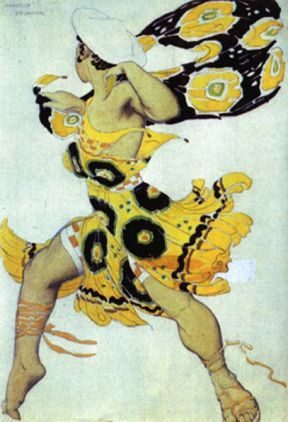 Эскиз костюма к балету Николая Черепнина «Нарцисс», 1911 год.