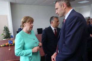 Канцлер Германии Ангела Меркель и мэр Киева Виталий Кличко