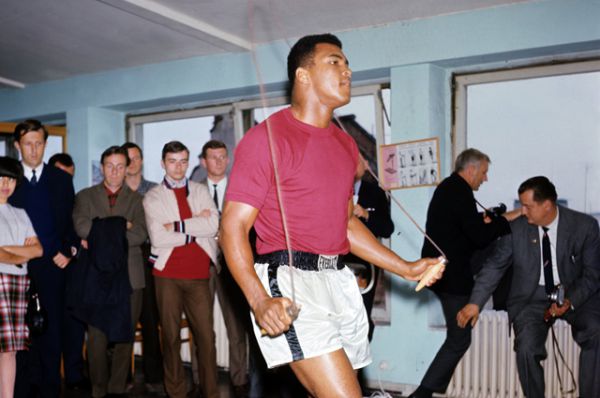 Мохаммед Али во время тренировки. 1966 год.