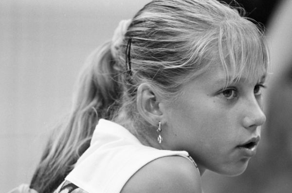 Российская теннисистка Анна Курникова, 1995 год.