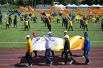 На церемонии открытия лучшие спортсмены дочерних обществ подняли флаг Спартакиады  -  официальный старт соревнованиям был дан.