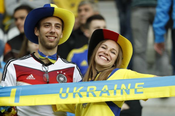 Фанаты сборной Украины.