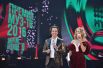 Максим Галкин продолжает работу ведущего. На церемонии вручения ежегодной национальной телевизионной премии в области популярной музыки «МУЗ-ТВ 2016» с Ксенией Собчак.