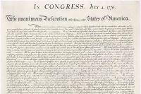 Фрагмент Декларации Независимости США.