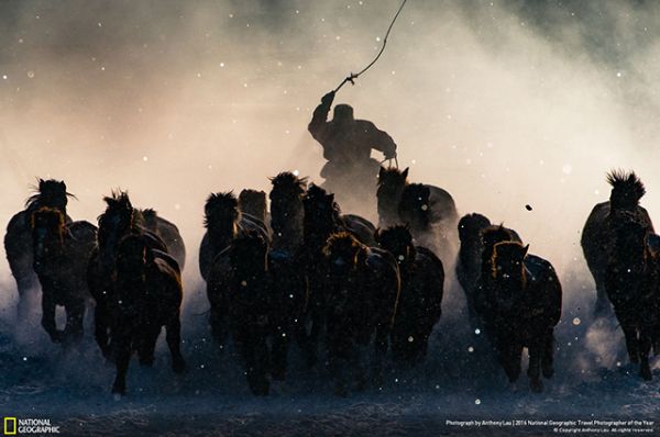 Фото зимнего всадника от Anthony Lau заняло первое место на конкурсе лучших фото в стиле трэвел от National Geographic