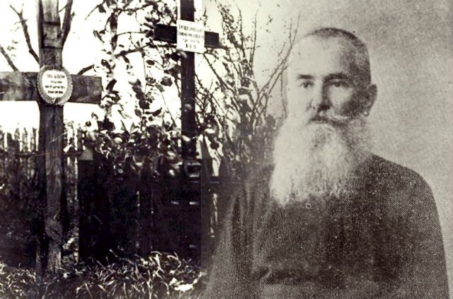 Единственный снимок Иеремии Ломницкого сохранился благодаря его публикации в одной из местных газет вскоре после его захоронения. Его могила (крест справа) в Симбирске в 1916 г.