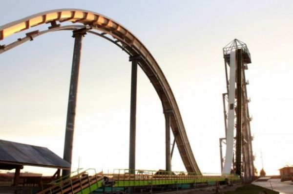 Verruckt считается самой высокой водной горкой в мире с высотой больше 50 метров. Находится в США, в Канзас Сити