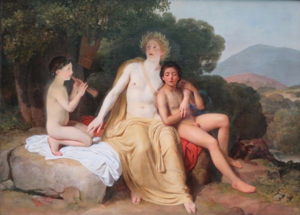 «Аполлон, Гиацинт и Кипарис, занимающиеся музыкой и пением» (1834).