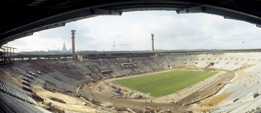 Реконструкция Центрального стадиона им. В. И. Ленина в Лужниках, 1979 год.