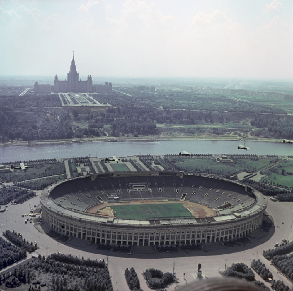Стадион Лужники в Москве, 1968 год.