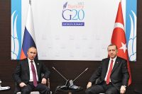 Владимир Путин и Реджеп Эрдоган во время встречи на полях саммита G20.