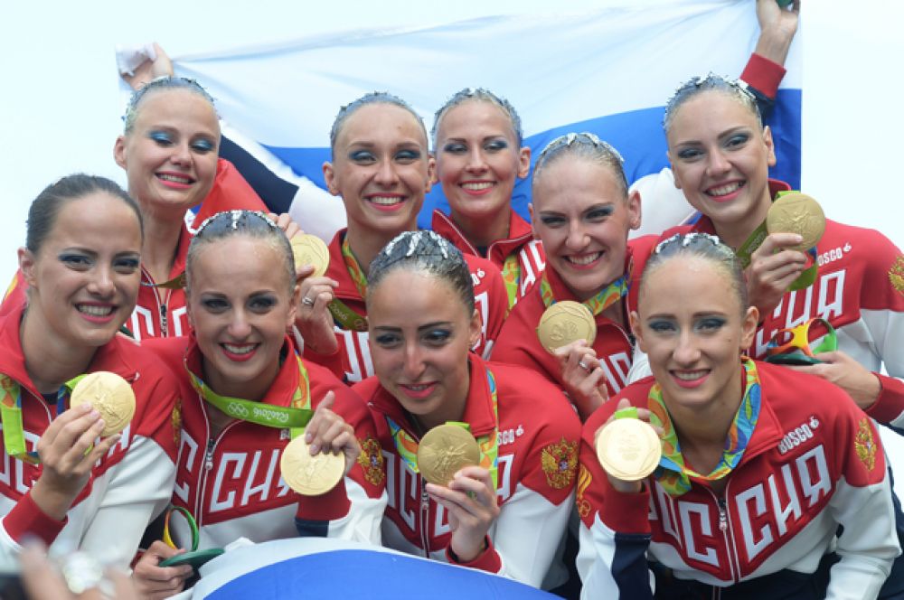 20 августа россиянки завоевали золотые медали в произвольной программе групповых соревнований по синхронному плаванию на XXXI летних Олимпийских играх.