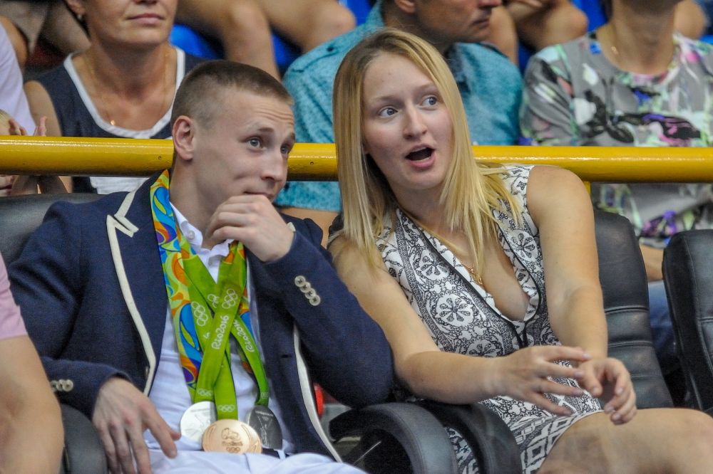 Денис Аблязин с будущей супругой - Ксенией Семеновой, чемпионкой мира и Европы по спортивной гимнастике