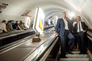 Виталий Кличко в метро