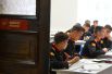 Курсанты Казанского суворовского военного училища на уроке физики в День знаний 1-го сентября.