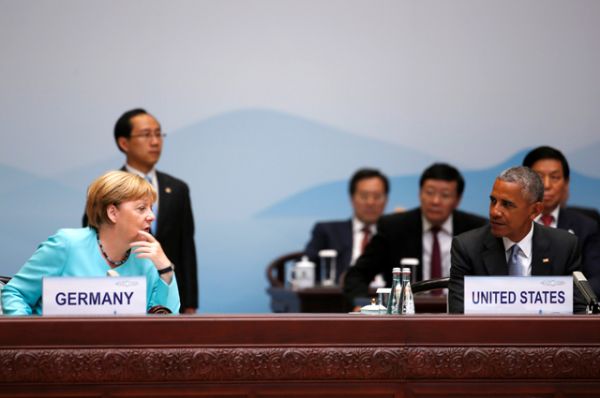 Канцлер Германии Ангела Меркель и президент США Барак Обама.